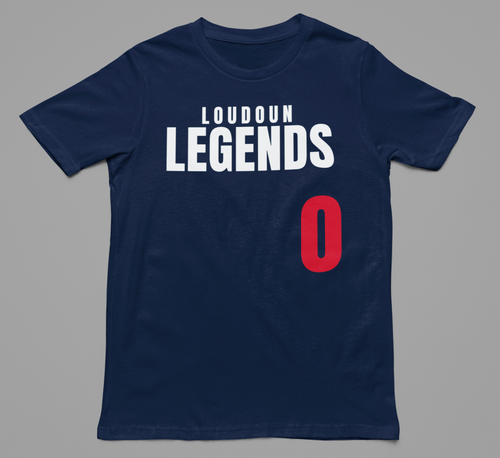 Loudoun Legends Number Tee - back view