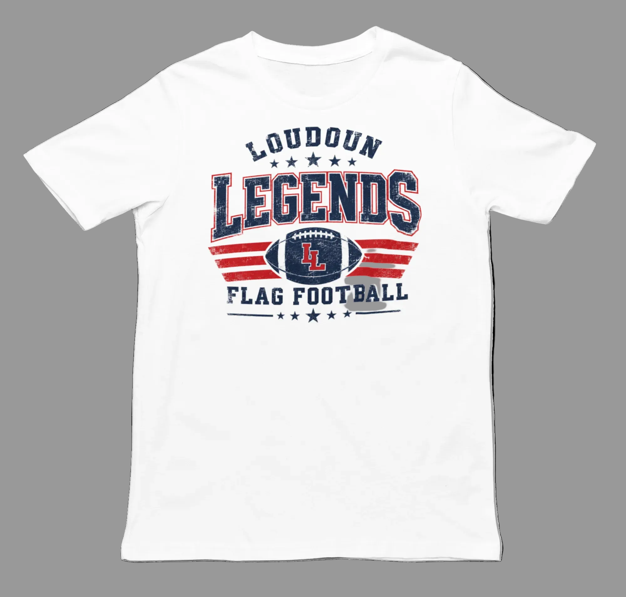 Loudoun Legends Flag Football Vintage Crest Tee